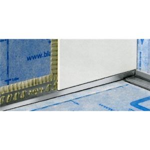 Blanke Aqua Keil Wand 840280B100L afsluitprofiel 2000x10x40mm links RVS geborsteld