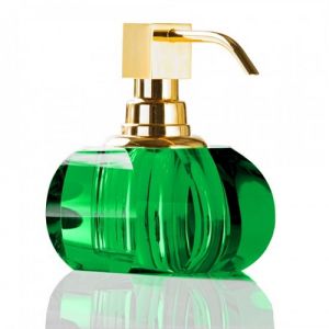 Decor Walther Crystal 0924496 KR SSP soap dispenser (gold pump) English green Crystal