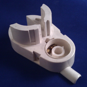 PDPlan Cristal scharniervoet (zonder tubobus) links, wit *niet meer leverbaar*