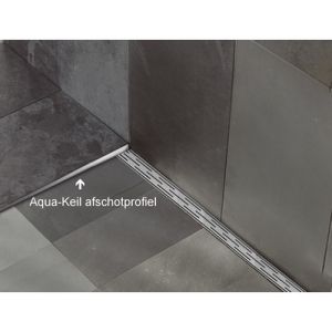 Blanke Aqua Keil 7542840100L afschotprofiel douchevloer 980x10x24 links RVS verchroomd