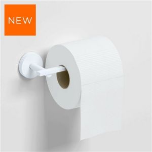Clou Flach CL090203020 Toilettenpapierhalter ohne Klappe matt weiß