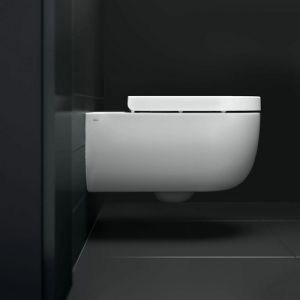 Clou Hängematte CL040106020 Randlose wandhängende Toilette 56cm mit WC-Sitze weiß matt
