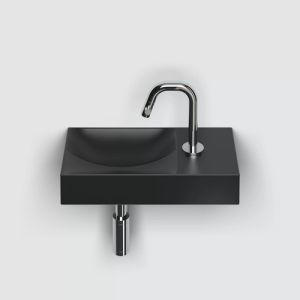 Clou Vale CL033016101R fountain 38x19cm with tap hole right matte black ceramic