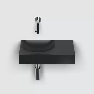 Clou Vale CL0330161R fountain 38x19cm without tap hole right matte black ceramic