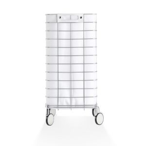 Decor Walther 0613750 WR 1 laundry basket stainless steel chrome/ nylon white