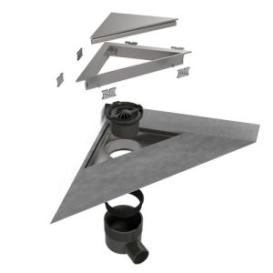 Easy Drain Aqua Jewels Delta AJDEZM doucheput 20x20cm zijuitloop