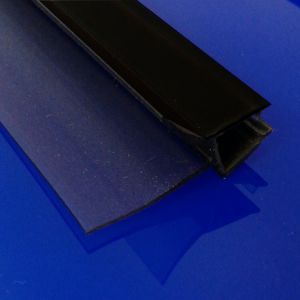 Exa-Lent Universal DS641006 matte black shower profile 1 flap 1 flap 100cm - 6mm