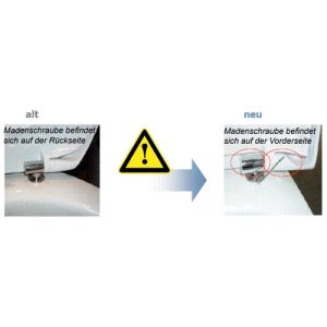 Ideal Standard Satz mit 2 Scharnieren Ventuno J5162BJ chrom (ab 01/09/2012)