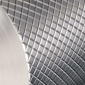 Brauer Carving 5-NG-004-B6 Unterputz-Waschtischbatterie mit gebogenem Auslauf und Abdeckplatte Modell A1 Edelstahl gebürstet PVD