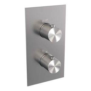Brauer Carving 5-NG-125 thermostatic concealed rain shower 3-way diverter SET 29 stainless steel brushed PVD