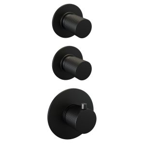 Brauer Carving 5-S-120 thermostatic concealed rain shower SET 24 matte black