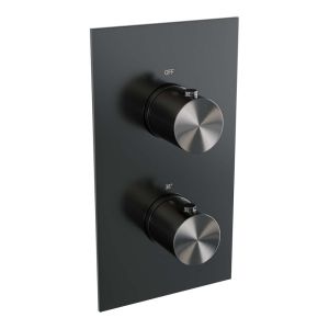 Brauer Edition 5-GM-058 thermostatic concealed rain shower 3-way diverter SET 31 gunmetal brushed PVD