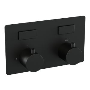 Brauer Edition 5-S-177 thermostatic concealed rain shower with push buttons SET 66 matte black