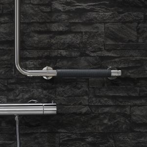 Geesa Comfort & Safety 915825-62-L douchestang met wandbeugel-L chroom