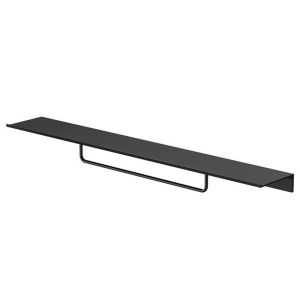 Geesa Leev 918207-06-800 shelf 80 cm with towel rail 40 cm black