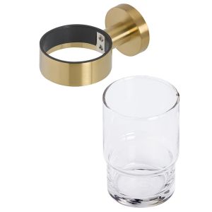 Geesa Nemox Brushed Gold 916502-07 glass holder brushed gold