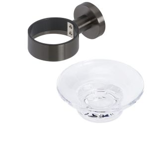 Geesa Nemox Brushed Metal Black 916503-09 zeephouder zwart metaal geborsteld