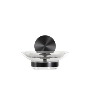 Geesa Opal Brushed Metal Black 917203-09 soap holder black metal brushed