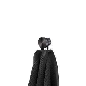 Geesa Opal Brushed Metal Black 917213-09 handdoekhaak klein zwart metaal geborsteld