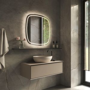 Phantom Mirrors Serie 006 006.80.80 Deens ovale LED spiegel, 80x80 cm met directe en indirecte led rondom