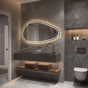 Phantom Mirrors Serie 010 010.120.70 organische LED spiegel, 120x70 cm met directe en indirecte led rondom