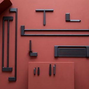 Pressalit Style PR40510 Handtuchhalter einzeln 81cm mattschwarz