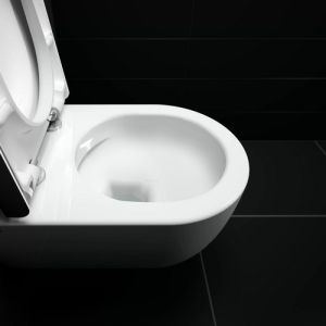 Clou Hängematte CL040108020 Randlose 49cm wandhängende Toilette mit WC-Sitze weiß matt