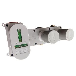 Brauer Edition 5-GK-046 thermostatisch flächenbündig Badewannenarmatur SET 01 Kupfer gebürstet PVD