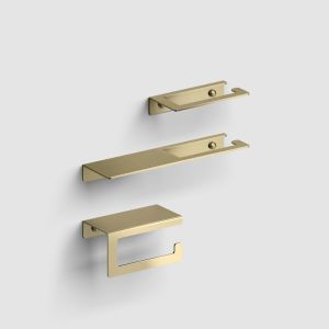 Clou Falz CL/09.04028.82 Toilettenpapierhalter mit Ablag gold gebürstet PVD