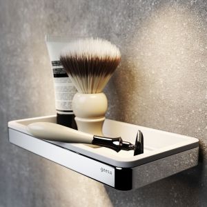 Geesa Rahmen 918802-02 Ablag 21 cm chrom/ weiß