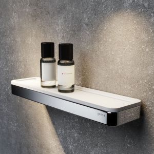 Geesa Gestell 918805-02 Ablag 26 cm chrom/ weiß