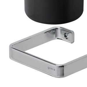 Geesa Frame 918811-02-06 toiletborstel met houder (zwarte borstelkop) chroom/ zwart
