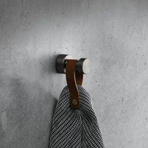 Geesa Nemox Brushed Metal Black 916513-09 haak zwart metaal geborsteld