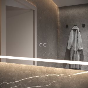 Phantom Mirrors Serie 005 005.140.70 ovaal rechte LED spiegel, 140x70 cm met directe en indirecte led rondom