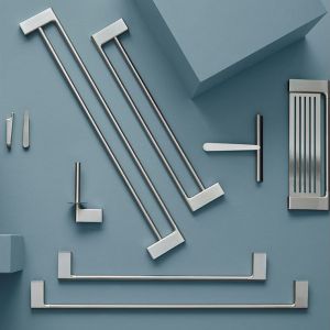 Pressalit Style PR10260 spare roll holder brushed steel