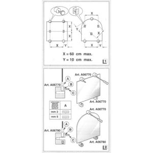 Inda Hotellerie A06780CR spiegelklem + planchetdrager chroom (set van 2 stuks) (OUTLET)