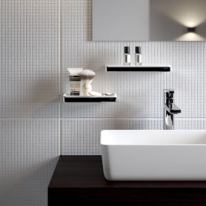 Geesa Rahmen 918802-02 Ablag 21 cm chrom/ weiß