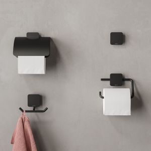 Geesa Topaz Black 917915-06-A handdoekhaak dubbel zwart