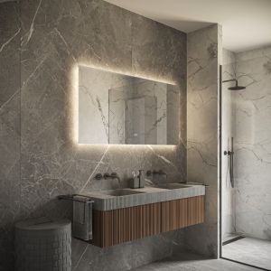 Phantom Mirrors Serie 001 001.80.70 rechthoekige LED spiegel, 80x70 cm met directe en indirecte led rondom