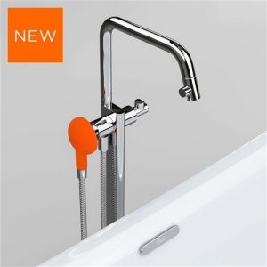 Clou Kaldur CL062500529 vrijstaande badkraan zonder handdouche chroom