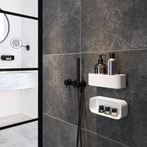 Geesa Frame 918901-01 douchemand/ planchet 25 cm wit