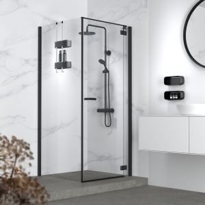 Geesa Frame 918902-02-06 ophangbaar doucherek 25 cm chroom/ zwart