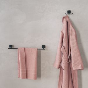 Geesa Topaz Black 917915-06-A handdoekhaak dubbel zwart