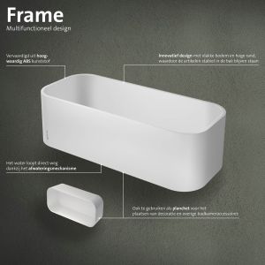 Geesa Frame 918901-01 douchemand/ planchet 25 cm wit