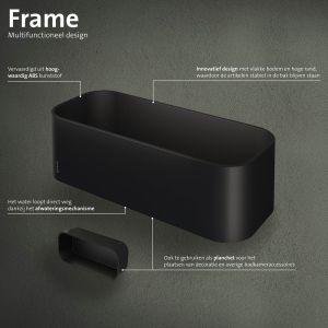 Geesa Frame 918901-06 douchemand / planchet 25 cm zwart