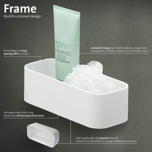 Geesa Frame 918901-01 douchemand/ planchet 25 cm wit