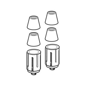 Geberit 597112000 set of 2 plugs for hinges toilet seat