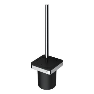 Geesa Frame 918811-02-06 toiletborstel met houder (zwarte borstelkop) chroom/ zwart
