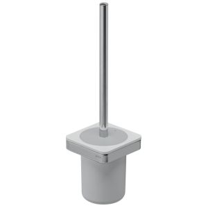 Geesa Frame 918811-02 toiletborstel met houder (witte borstelkop) chroom/ wit