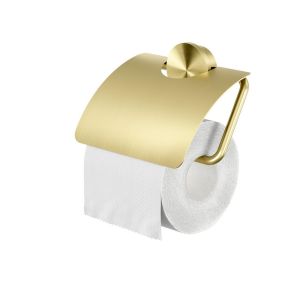 Geesa Opal Brushed Gold 917208-07 toilet roll holder with flap brushed gold